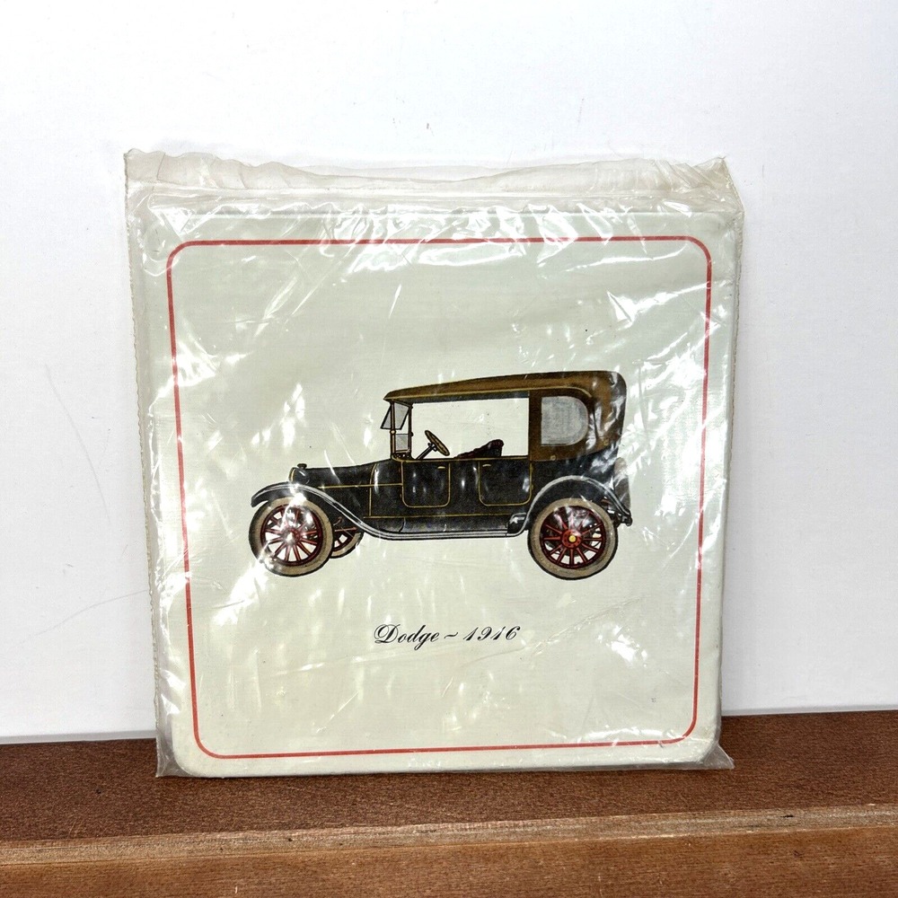 Vintage Pro-Tex‎ Metal Hot Pad, Dodge 1916 Vehicle, Made in the USA, 6"x6", NEW